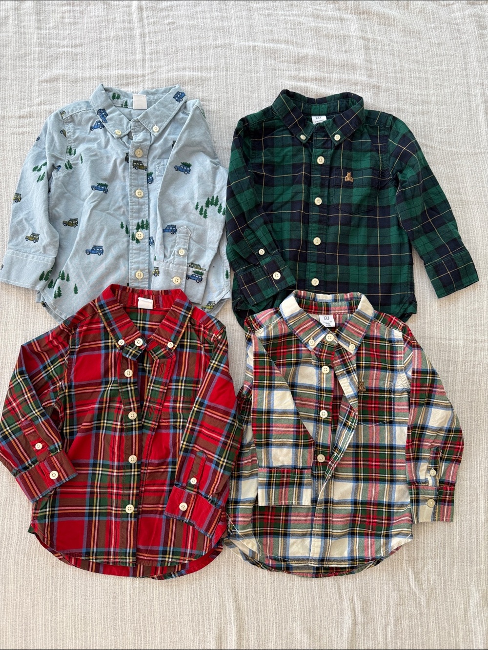 Holiday GAP Kids Plaid & Printed Button-Down 4 Shirt Set